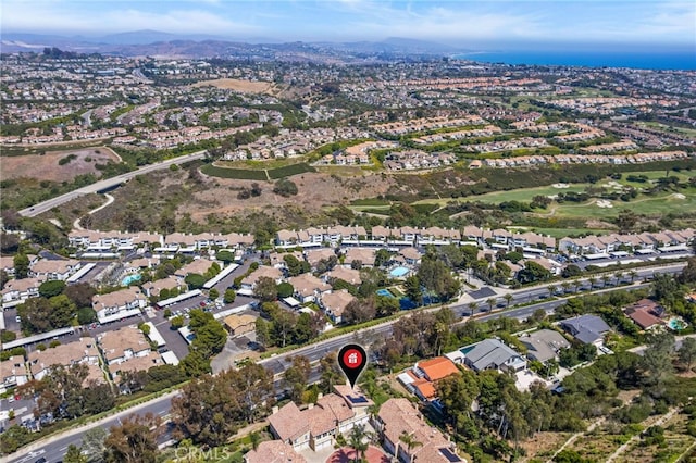 23414 Highcrest Rd, Dana Point, CA 92629 - aerial view of property's location with nearby suburban area and a mountainous background