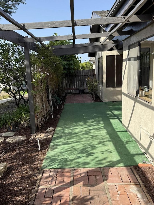 1404 Lombard St, Vista, CA 92084 - view of yard with a pergola and a bocce ball area