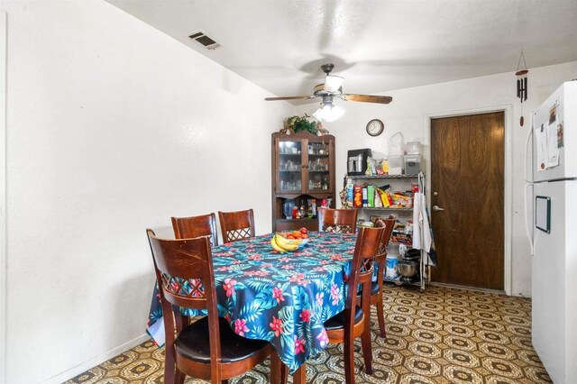 16805 Duckworth Ave, Riverside, CA 92504 - dining room featuring a ceiling fan and tile patterned floors