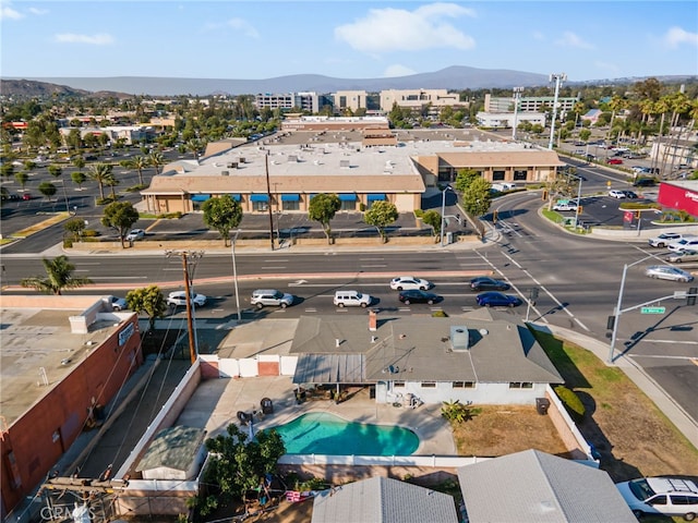 3704 La Sierra Ave, Riverside, CA 92505 - drone / aerial view of a mountain backdrop and a pool