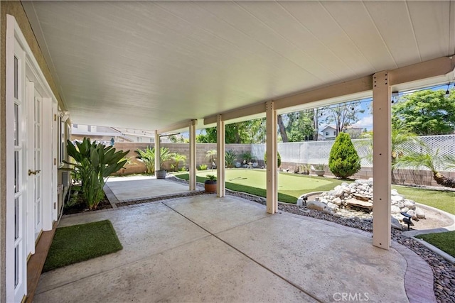 19177 White Dove Ln, Riverside, CA 92508 - fenced backyard featuring a putting green and a patio area