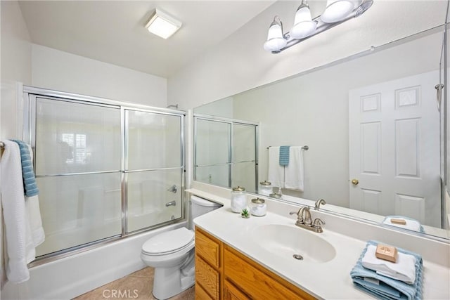 19177 White Dove Ln, Riverside, CA 92508 - full bath with vanity, bath / shower combo with glass door, and tile patterned floors