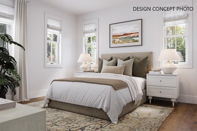 1736 Voorhees Ave, Manhattan Beach, CA 90266 - bedroom with multiple windows and wood finished floors