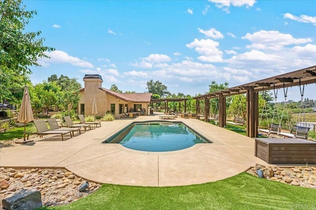 1935 Granite Hills Dr, El Cajon, CA 92019 - outdoor pool featuring a patio area and a pergola