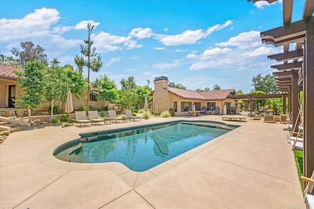 1935 Granite Hills Dr, El Cajon, CA 92019 - outdoor pool with a patio and a pergola