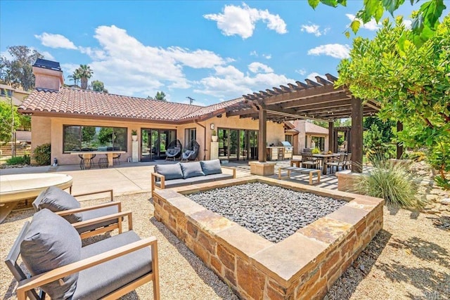 1935 Granite Hills Dr, El Cajon, CA 92019 - view of patio / terrace with outdoor dining space, outdoor lounge area, and a pergola