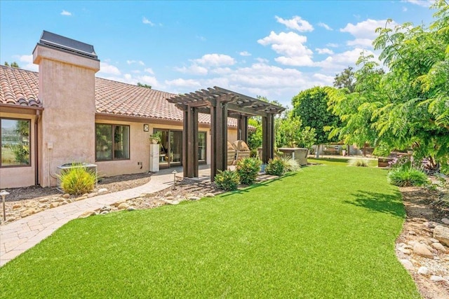 1935 Granite Hills Dr, El Cajon, CA 92019 - view of green lawn with a pergola
