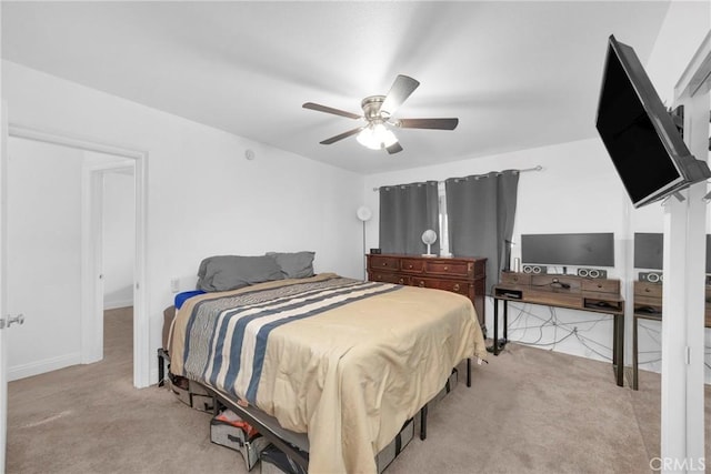 382 S Miraleste Dr Unit 450, San Pedro, CA 90732 - carpeted bedroom with ceiling fan and baseboards