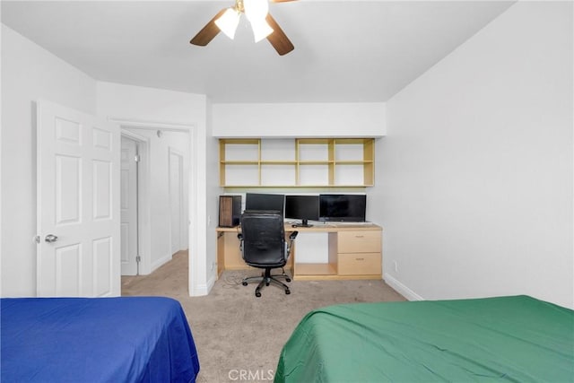 382 S Miraleste Dr Unit 450, San Pedro, CA 90732 - bedroom with carpet floors and a ceiling fan