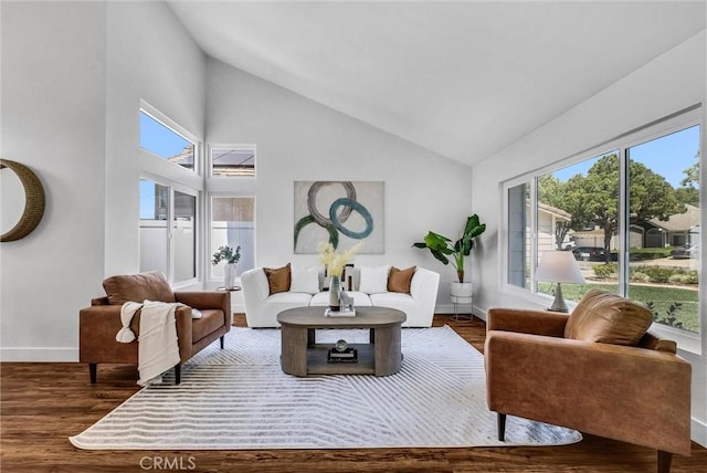 1251 Mayfair Dr, Corona, CA 92882 - living room with high vaulted ceiling and wood finished floors