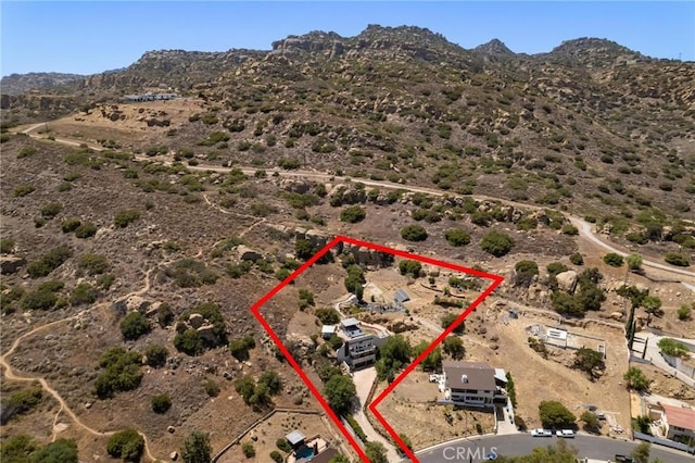 22870 Trigger St, Chatsworth, CA 91311 - view of property location with a mountainous background, property parcel outlined, and rural landscape