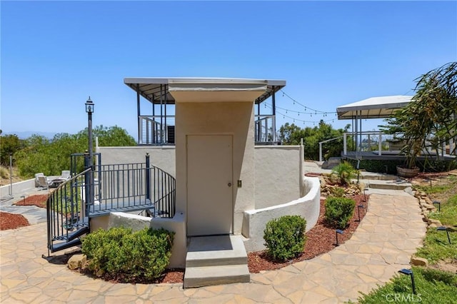 22870 Trigger St, Chatsworth, CA 91311 - view of outdoor structure featuring a gazebo and stairs