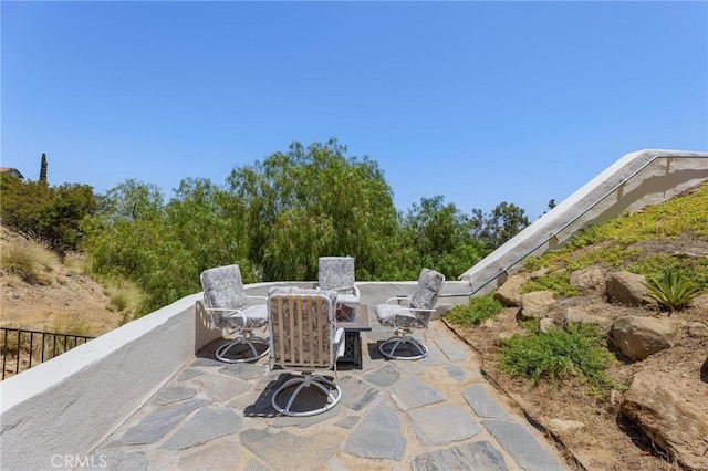 22870 Trigger St, Chatsworth, CA 91311 - view of patio / terrace featuring outdoor dining space