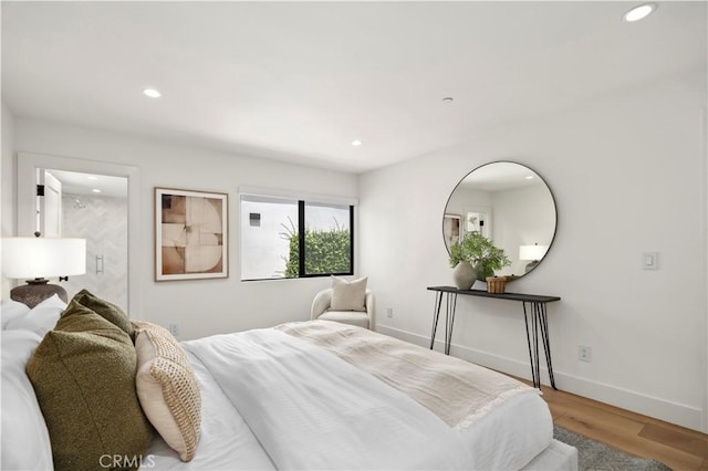 246 Fairview St, Laguna Beach, CA 92651 - bedroom with recessed lighting and wood finished floors