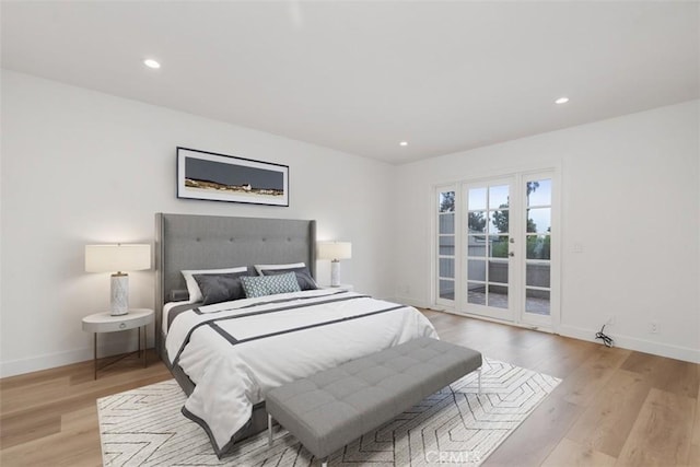 24616 Polaris Dr Unit 272, Dana Point, CA 92629 - bedroom with access to outside, light wood-style flooring, and recessed lighting