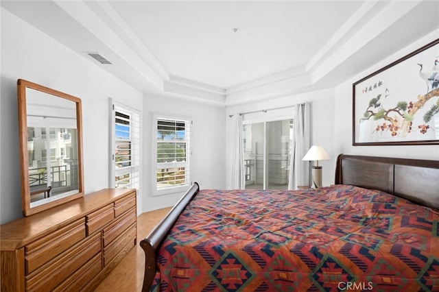 2600 Newport Blvd Unit 219, Newport Beach, CA 92663 - carpeted bedroom with a raised ceiling and access to outside