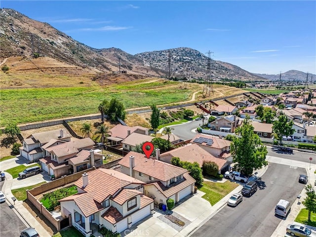 16737 Windcrest Dr, Fontana, CA 92337 - aerial view of residential area featuring a mountain backdrop