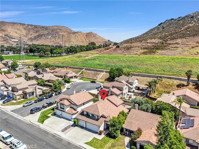 16737 Windcrest Dr, Fontana, CA 92337 - aerial view of residential area featuring mountains