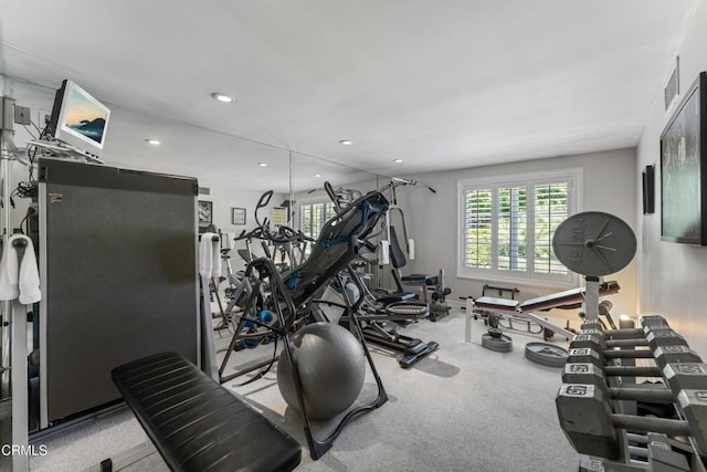 1205 Linda Vista Ave, Pasadena, CA 91103 - workout area featuring recessed lighting