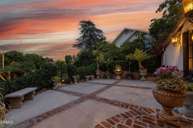 1205 Linda Vista Ave, Pasadena, CA 91103 - patio terrace at dusk featuring a patio area