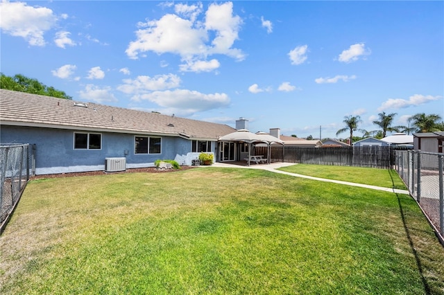32618 Durango Ct, Wildomar, CA 92595 - rear view of property featuring stucco siding, a fenced backyard, a patio area, and a gazebo