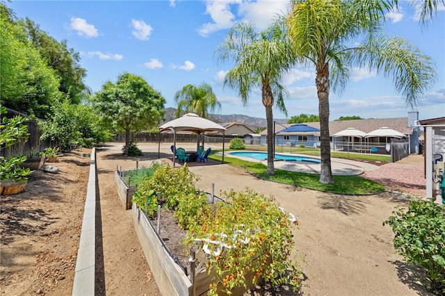 32618 Durango Ct, Wildomar, CA 92595 - view of swimming pool featuring a vegetable garden and a patio area