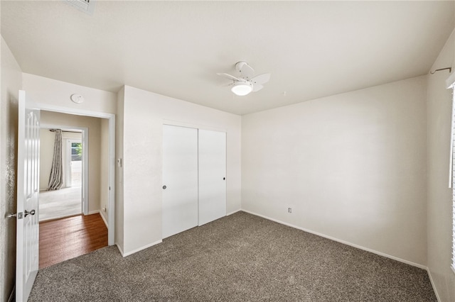 32618 Durango Ct, Wildomar, CA 92595 - unfurnished bedroom featuring carpet, a closet, and a ceiling fan