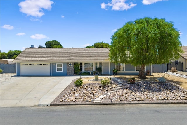 32618 Durango Ct, Wildomar, CA 92595 - ranch-style home featuring a garage, concrete driveway, and a tile roof