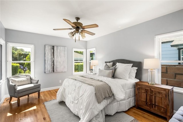 2412 Santiago St, Santa Ana, CA 92706 - bedroom with wood finished floors and a ceiling fan