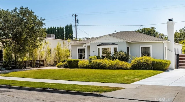 2412 Santiago St, Santa Ana, CA 92706 - bungalow featuring a chimney, stucco siding, and concrete driveway