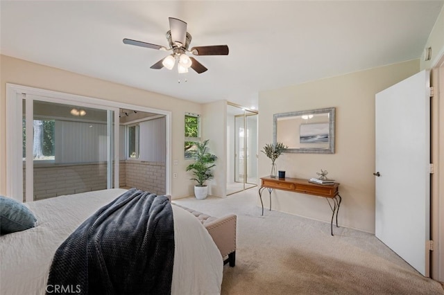 5520 Via La Mesa Unit A, Laguna Woods, CA 92637 - bedroom with carpet and a ceiling fan