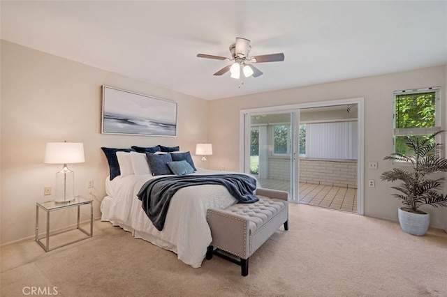 5520 Via La Mesa Unit A, Laguna Woods, CA 92637 - bedroom with light colored carpet and a ceiling fan