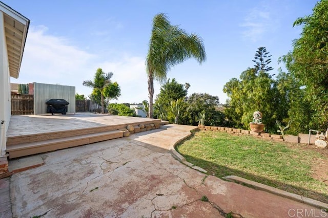 4454 Ute Dr, San Diego, CA 92117 - view of yard with a wooden deck