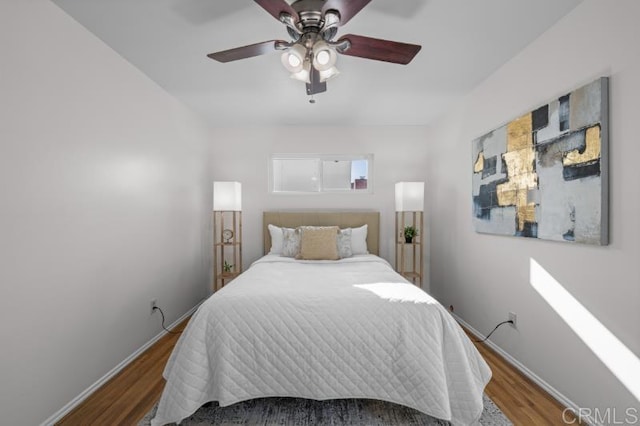 4454 Ute Dr, San Diego, CA 92117 - bedroom with wood finished floors and a ceiling fan