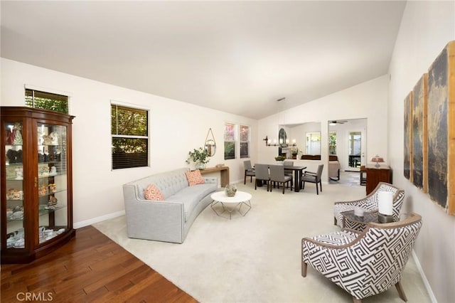 1581 Manor Ln, Glendora, CA 91741 - living area with wood finished floors and lofted ceiling