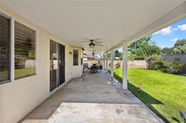 1581 Manor Ln, Glendora, CA 91741 - view of patio / terrace with ceiling fan