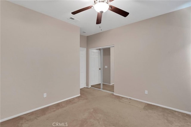 16029 Carmelia Dr, Victorville, CA 92394 - spare room with light colored carpet and ceiling fan