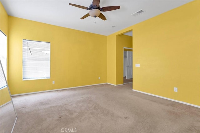 16029 Carmelia Dr, Victorville, CA 92394 - carpeted spare room featuring a ceiling fan and baseboards