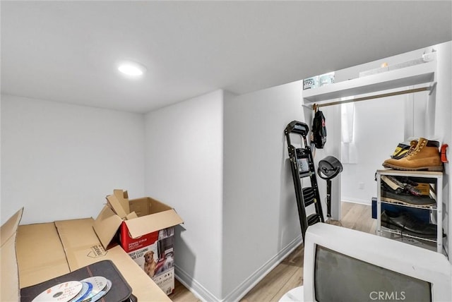 34410 Granite Rd, Yucaipa, CA 92399 - basement featuring light wood-style floors and recessed lighting