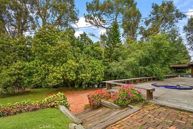 29240 Palos Verdes Dr E, Rancho Palos Verdes, CA 90275 - view of yard featuring a wooden deck