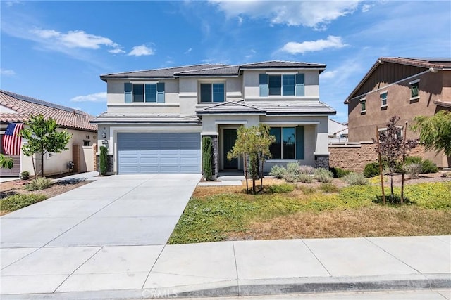 29812 Juniper Ct, Menifee, CA 92584 - view of front of property with stucco siding, an attached garage, and concrete driveway