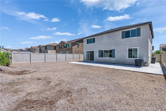 29812 Juniper Ct, Menifee, CA 92584 - back of property with a patio area, a fenced backyard, a residential view, and stucco siding