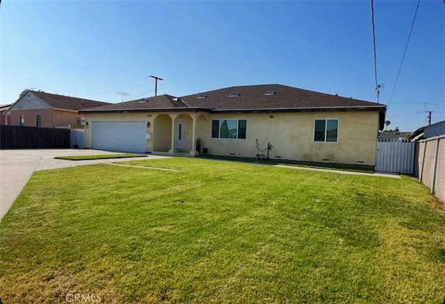 1019 W Arbutus St, Compton, CA 90220 - view of front of property featuring stucco siding, concrete driveway, and a garage