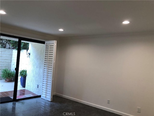 2545 Via Campesina Unit 102, Palos Verdes Estates, CA 90274 - spare room featuring recessed lighting and crown molding