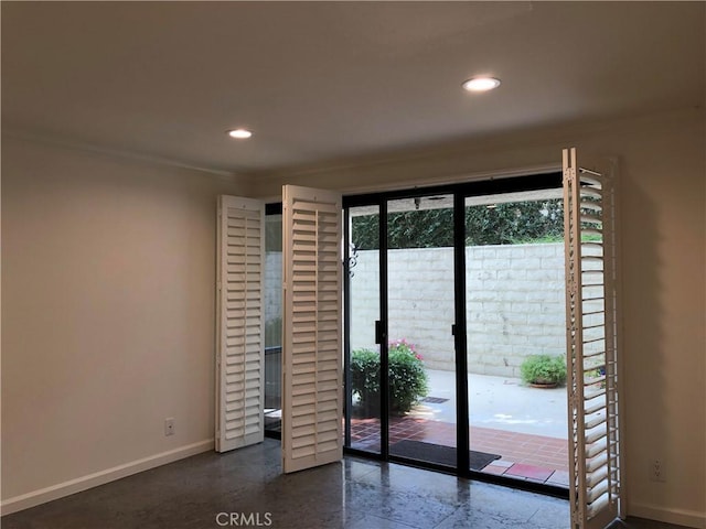 2545 Via Campesina Unit 102, Palos Verdes Estates, CA 90274 - unfurnished room with recessed lighting and ornamental molding
