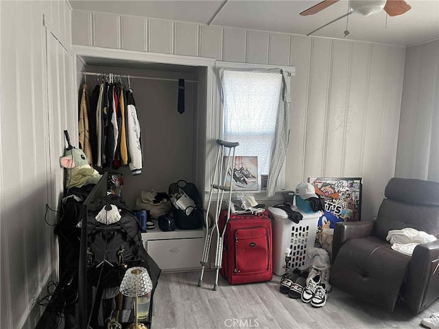 9051 Walker St, Cypress, CA 90630 - bedroom featuring wood finished floors and ceiling fan