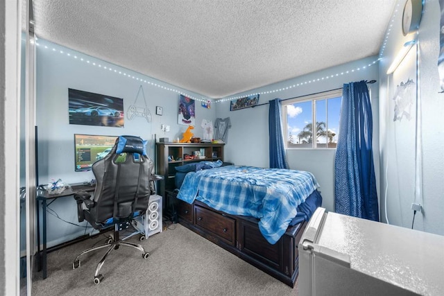 1861 Katella St, San Diego, CA 92154 - bedroom with a textured ceiling, carpet flooring, and a desk