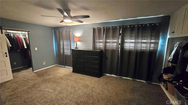 8514 Hickory Ln, Riverside, CA 92504 - bedroom featuring carpet, a spacious closet, a ceiling fan, and a closet