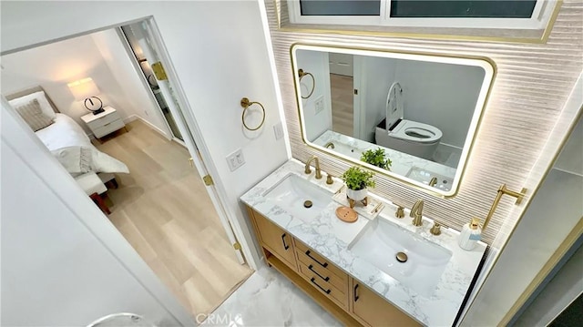 10335 Babbitt Ave, Granada Hills, CA 91344 - full bathroom with double vanity and toilet
