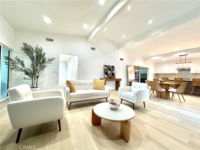 10335 Babbitt Ave, Granada Hills, CA 91344 - living area with light wood-type flooring and recessed lighting